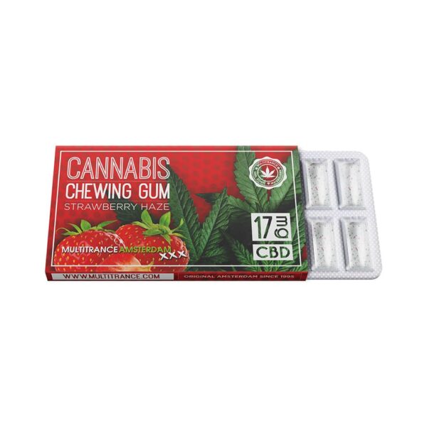 Cannabis Strawberry Chewing Gum (17mg CBD)