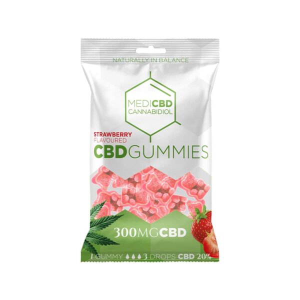MediCBD Strawberry Flavoured CBD Gummy Bears (300mg)