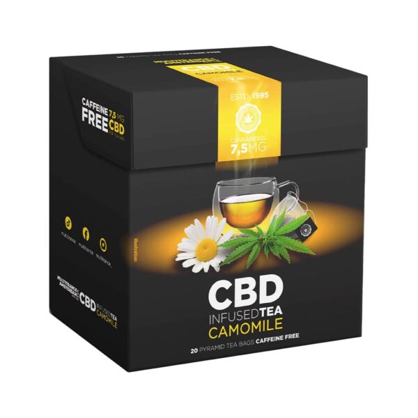Camomile Tea 7.5mg CBD (Box of 20 Pyramid Teabags)