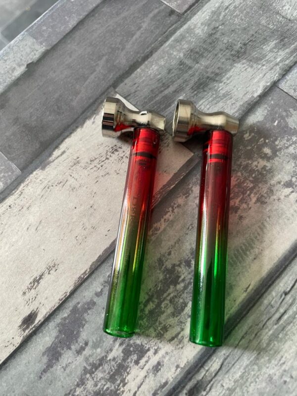 High Quality Rasta Glass Metal Pipes (30 Pieces Display)