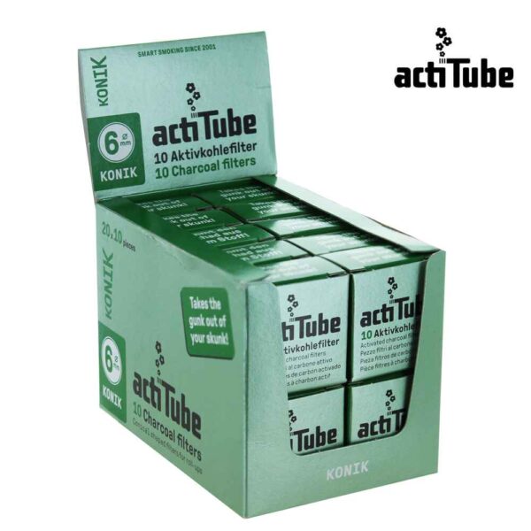 actiTube Activated Konik Carbon Filter SLIM (20×10)