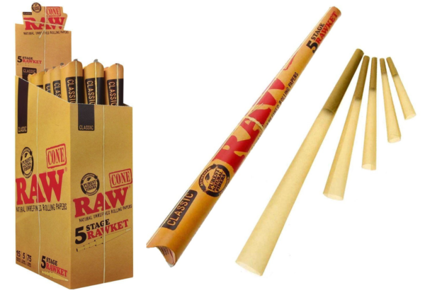 RAW 5 Stage Rawket Papercones 15/Box