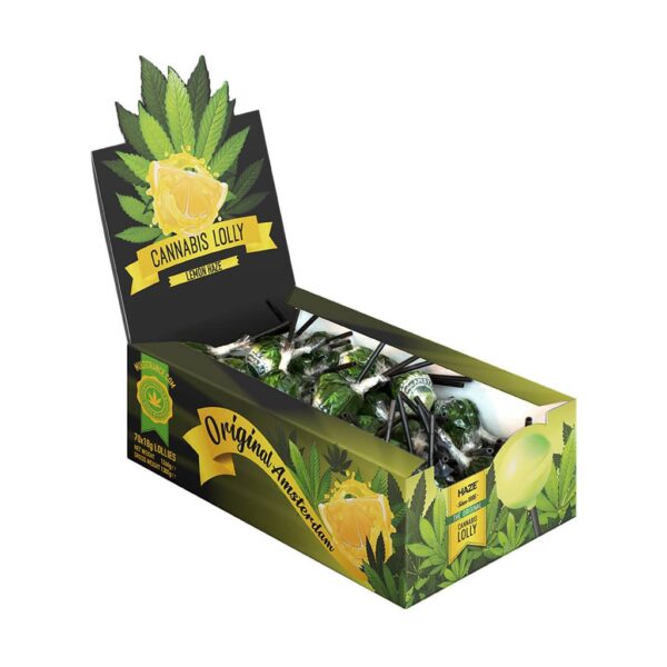 Cannabis Lemon Haze Lollies – Display Carton (70 Lollies)