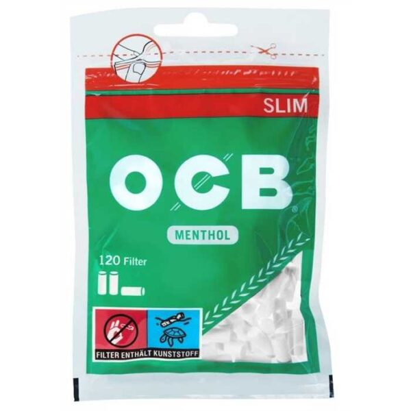 OCB  SLIM MENTHOL FILTER TIPS Ø6MM (10 X 120)
