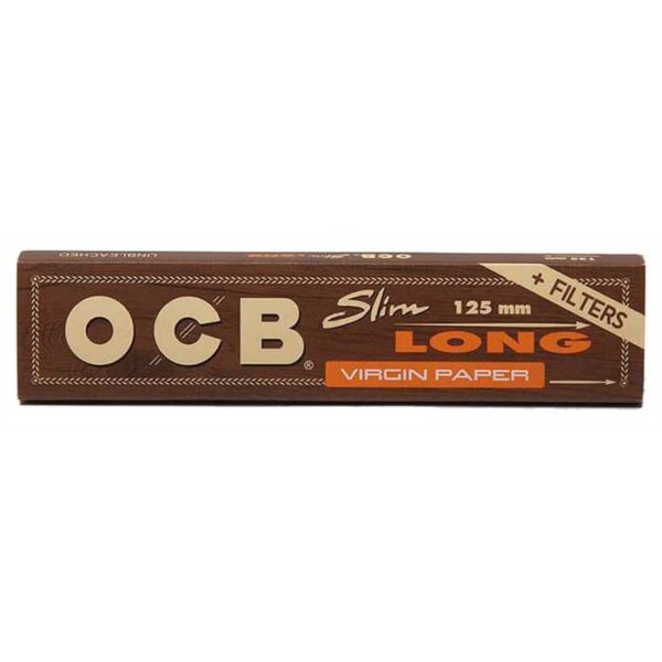 OCB VIRGIN SLIM PAPER LONG (125MM) + FILTER TIPS (X32)