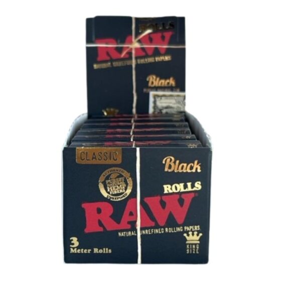 Raw Black Rolls 3 Meter x 12pcs