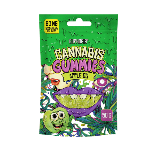 EUPHORIA CANNABIS GUMMIES APPLE OG (50 G) JUICY APPLE VIBES (BOX 12X)